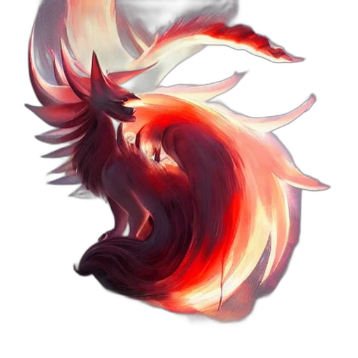 dragon, mask, creature, hair, concept art, fantasy art, watercolor, pixel art transparent PNG cut-out