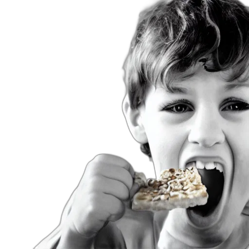 food, white, boy, screaming transparent PNG cut-out