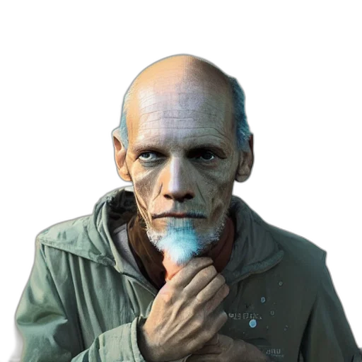 face, jacket, mask, animal, photorealistic, concept art, 3d render, cyberpunk transparent PNG cut-out