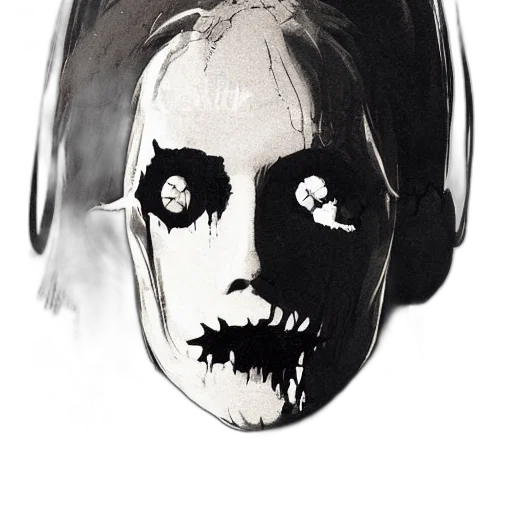 mask, face, concept art, comic book art, cartoon, photorealistic, close, portrait transparent PNG cut-out
