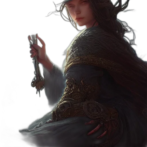 dragon, sword, crown, staff transparent PNG cut-out
