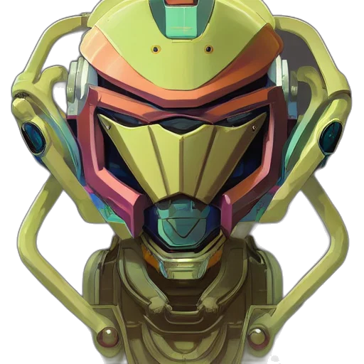robot, mask, face, concept art transparent PNG cut-out
