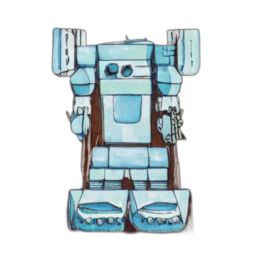 robot, concept art, watercolor, 3d render, pixel art, outer space, dream transparent PNG cut-out