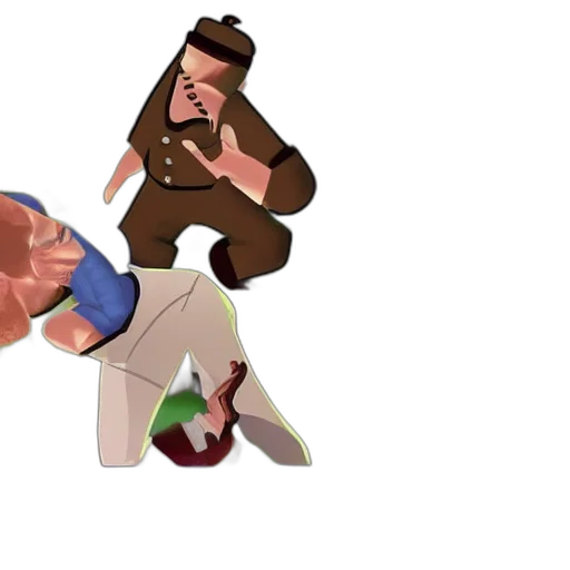 concept art, 3d render, pixel art, cartoon, screenshot, jerma, lying, dead transparent PNG cut-out