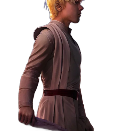 staff, jacket, face, weapon transparent PNG cut-out
