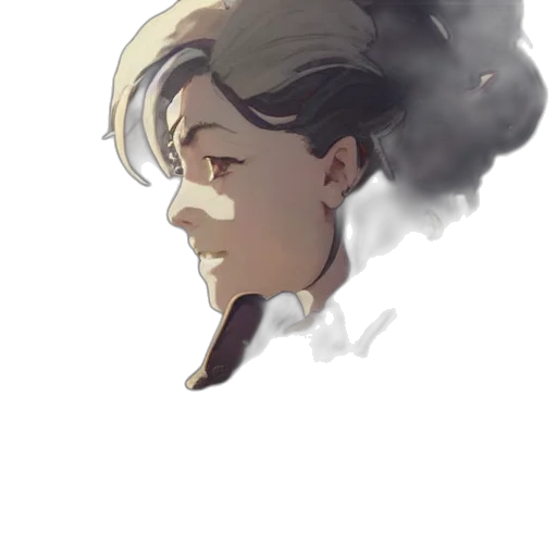 face, mask, hair, staff, watercolor, concept art, anime, pixel art transparent PNG cut-out