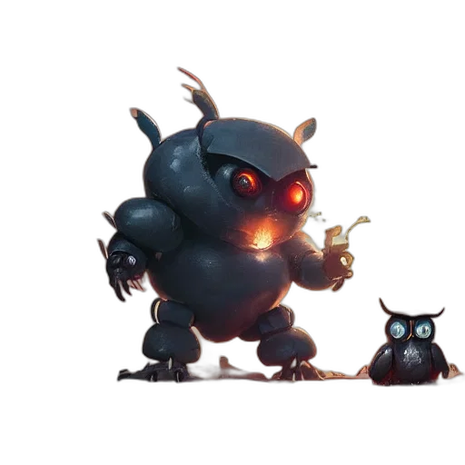 robot, creature, staff, weapon transparent PNG cut-out