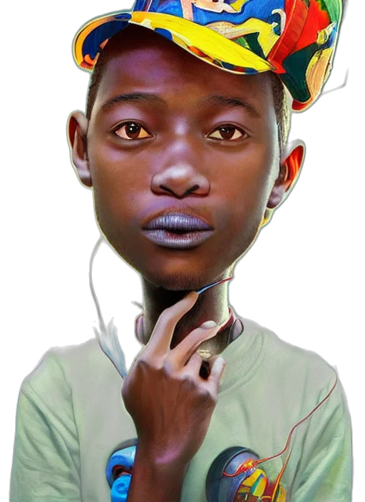 face, staff, hat, mask, photorealistic, cartoon, 3d render, concept art transparent PNG cut-out