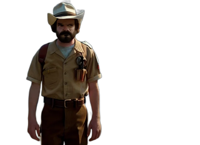 hat, jacket, staff, concept art transparent PNG cut-out