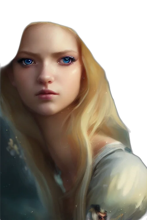 face, crown, dragon, dress, fantasy art, photorealistic, concept art, oil painting transparent PNG cut-out