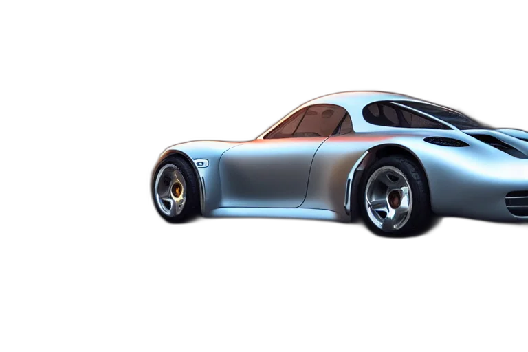car, 3d render, concept art, photorealistic transparent PNG cut-out