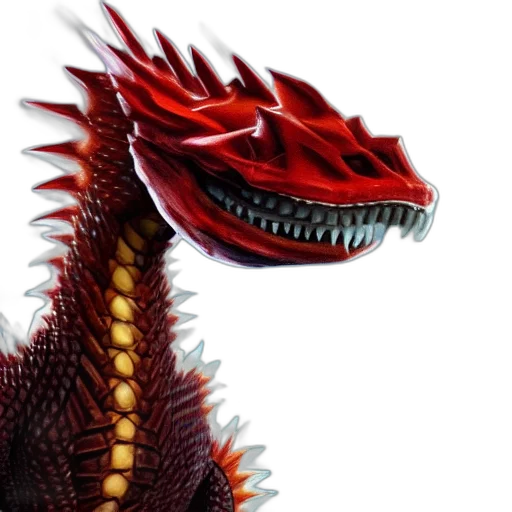 dragon, animal, creature, staff transparent PNG cut-out