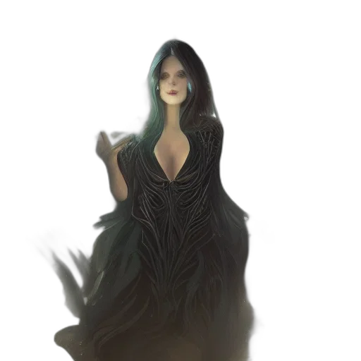 dress, creature, mask, staff, concept art, fantasy art, comic book art, pixel art transparent PNG cut-out