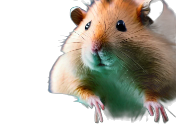 animal, creature, photorealistic, 3d render, concept art, film, still, hamster transparent PNG cut-out
