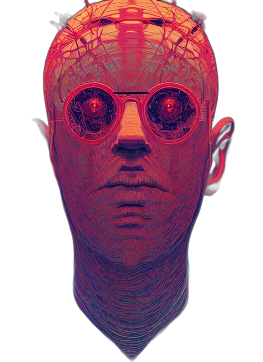 mask, robot, face, creature transparent PNG cut-out