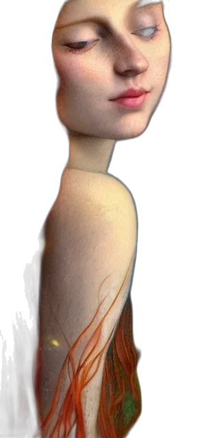 face, staff, robot, creature, 3d render, concept art, photorealistic, cartoon transparent PNG cut-out