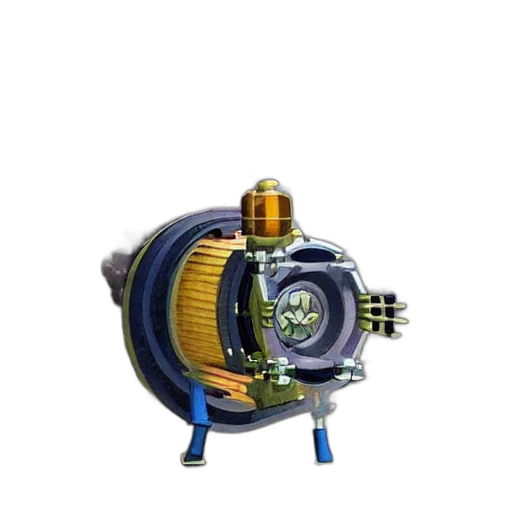 robot, weapon, 3d render, underwater transparent PNG cut-out
