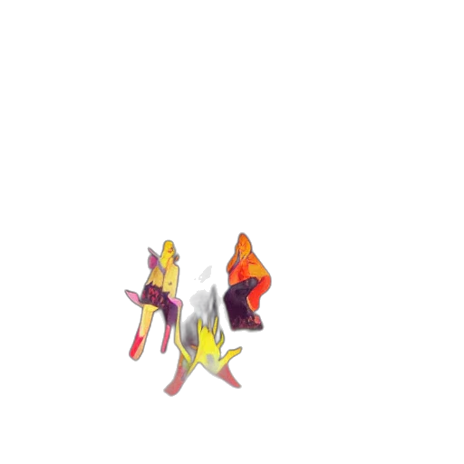 animal, staff, creature, dragon, pixel art, 3d render, concept art, vaporwave transparent PNG cut-out
