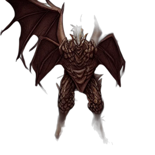 dragon, creature, mask, staff transparent PNG cut-out
