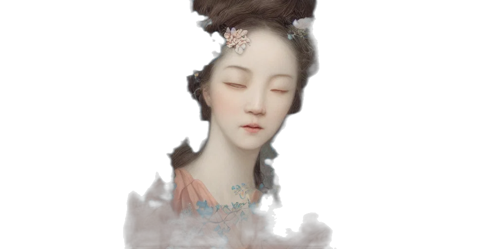 face, crown, dress, mask, oil painting, photorealistic, fantasy art, concept art transparent PNG cut-out