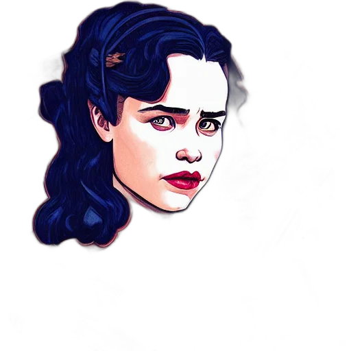 face, crown, pixel art, comic book art, cartoon, photorealistic, neon lights, blue transparent PNG cut-out