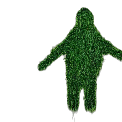 creature, hair, jacket, dress, 3d render, pixel art, concept art, forest transparent PNG cut-out