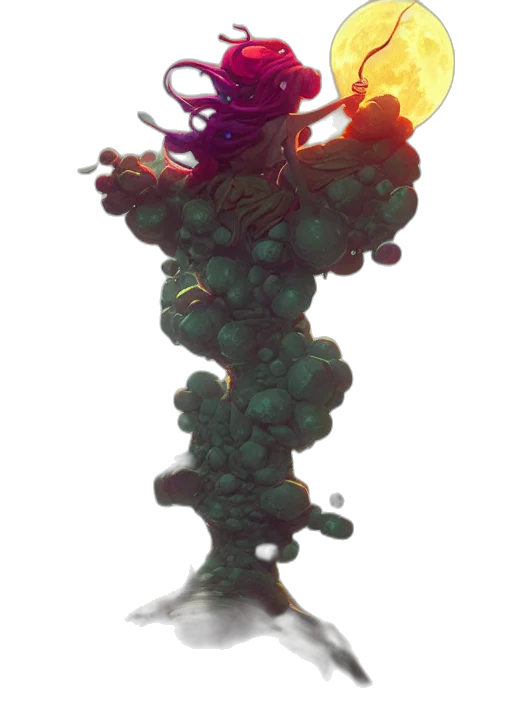 crown, bottle, flower, staff transparent PNG cut-out