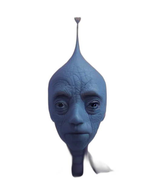 creature, staff, mask, face transparent PNG cut-out
