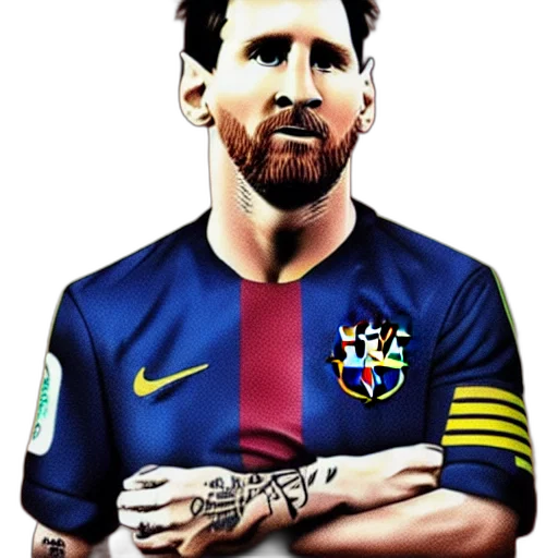 animal, photorealistic, cartoon, pixel art, fantasy art, lionel, messi, portrait transparent PNG cut-out