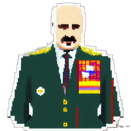 jacket, staff, face, pixel art transparent PNG cut-out