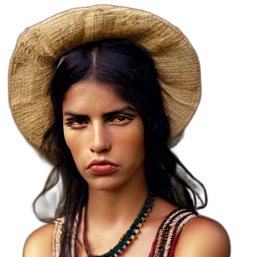 jewelry, face, hat, hair transparent PNG cut-out