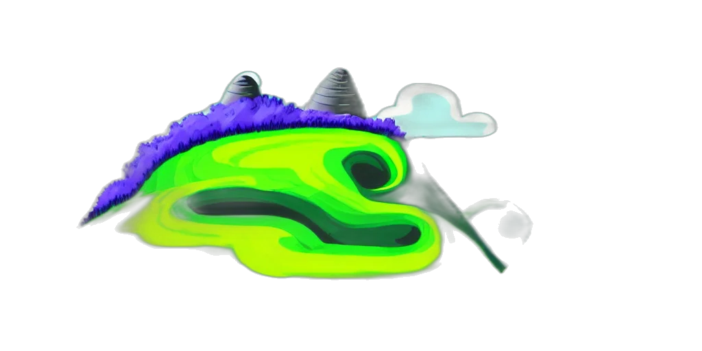 mask, hat, hair, shoes, concept art, 3d render, vaporwave, fantasy art transparent PNG cut-out