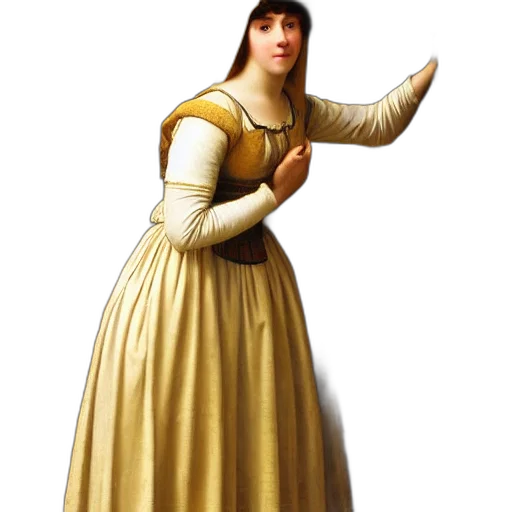 dress, staff, hat, face transparent PNG cut-out