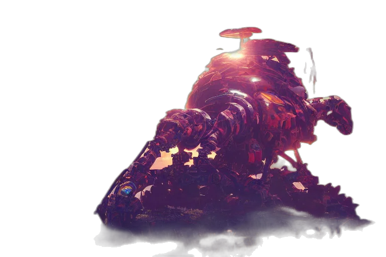 robot, weapon, bottle, creature, concept art, cyberpunk, 3d render, fantasy art transparent PNG cut-out