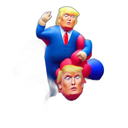 creature, mask, concept art, 3d render, pixel art, cartoon, inflatable, donald transparent PNG cut-out
