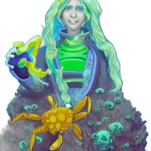 creature, staff, concept art, fantasy art transparent PNG cut-out