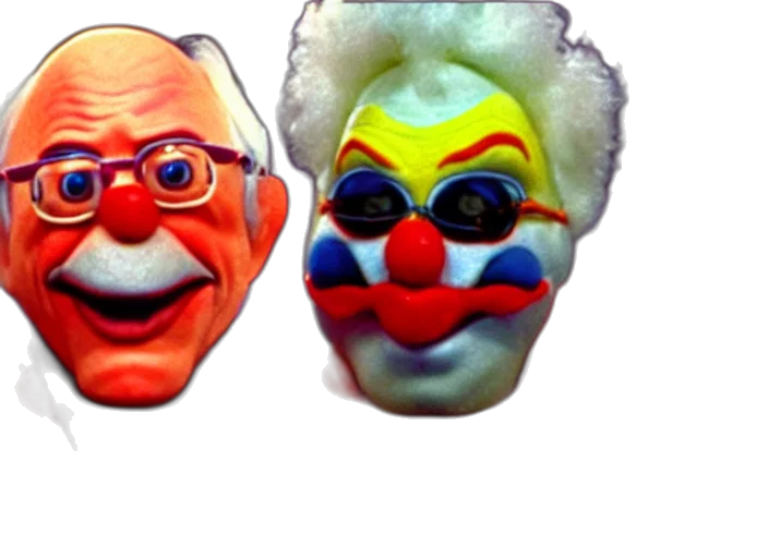 mask, face, 3d render, concept art, film, still, bernie, sanders transparent PNG cut-out