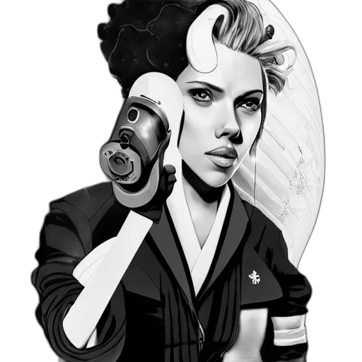 staff, weapon, jacket, comic book art, concept art, cartoon, cyberpunk, outer space transparent PNG cut-out