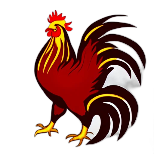animal, pixel art, concept art, photorealistic, 3d render, rooster, phoenix, radiant transparent PNG cut-out