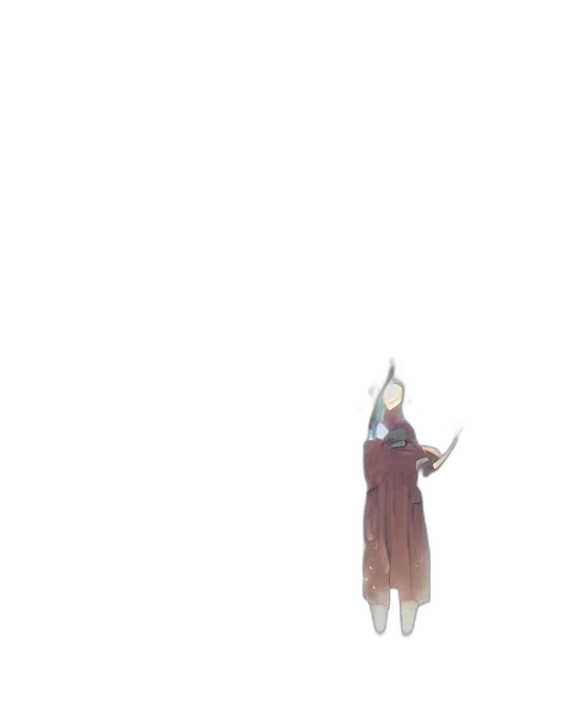 dress, staff, sword, creature, concept art, anime, 3d render, pixel art transparent PNG cut-out