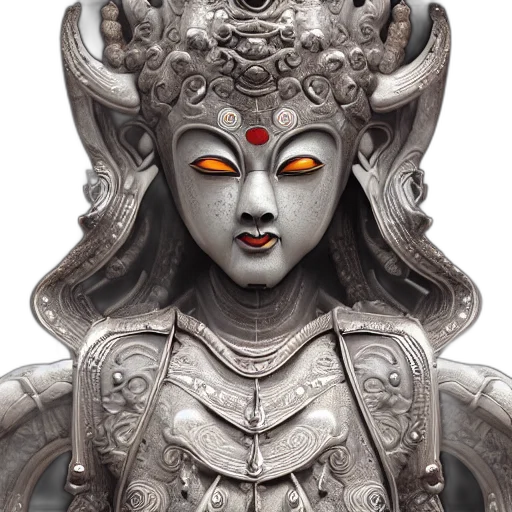 mask, face, crown, staff, concept art, fantasy art, 3d render, photorealistic transparent PNG cut-out