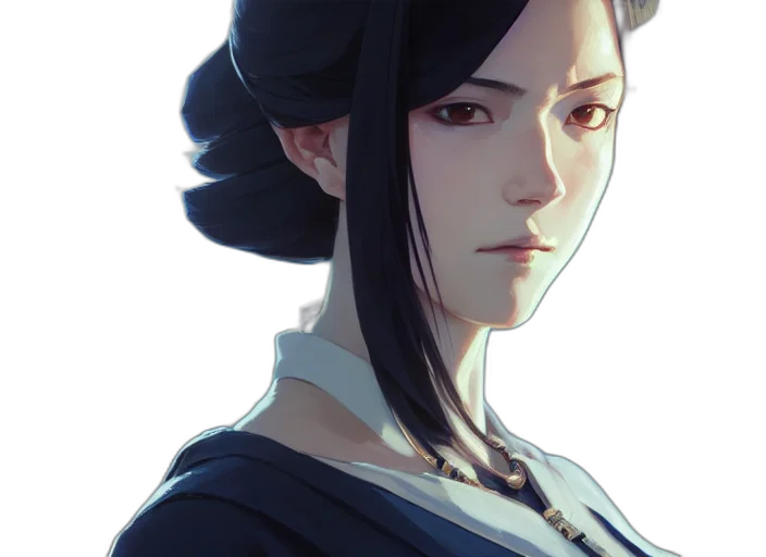 face, staff, crown, mask, concept art, fantasy art, anime, photorealistic transparent PNG cut-out