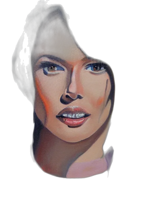 face, mask, hair, jewelry, photorealistic, watercolor, concept art, fantasy art transparent PNG cut-out