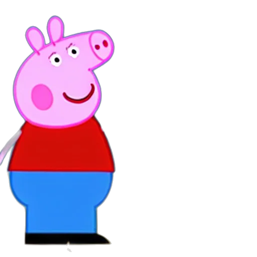 animal, creature, 3d render, cartoon, concept art, pixel art, peppa, pig transparent PNG cut-out