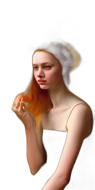 jewelry, hat, crown, face, photorealistic, oil painting, fantasy art, concept art transparent PNG cut-out