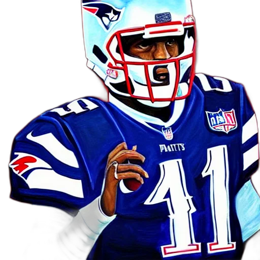 photorealistic, cartoon, facial, portrait, new, england, patriots, deshaun transparent PNG cut-out