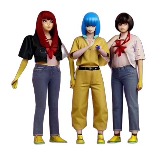 concept art, 3d render, anime, comic book art transparent PNG cut-out