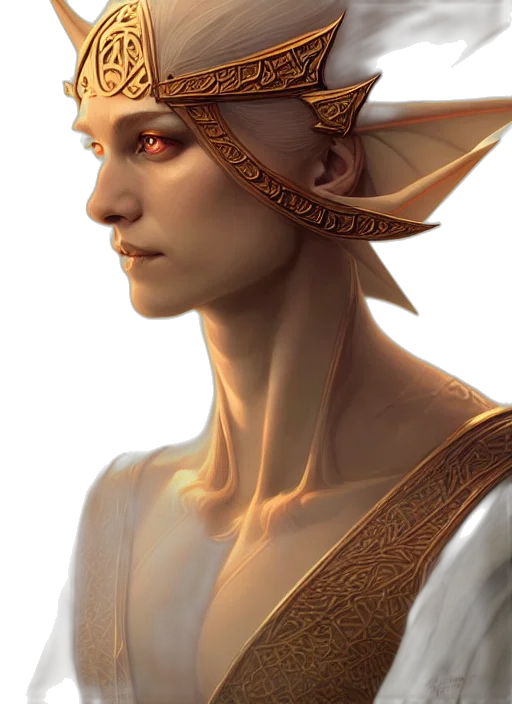 face, crown, staff, dragon, fantasy art, concept art, photorealistic, 3d render transparent PNG cut-out