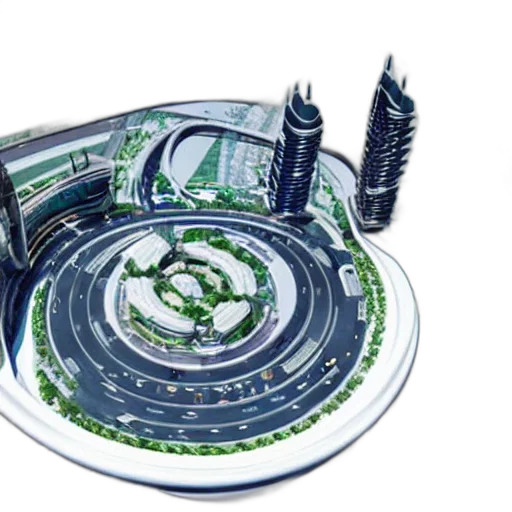 3d render, concept art, outer space, arch transparent PNG cut-out