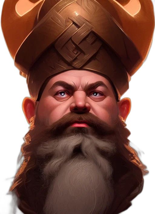 face, hat, staff, crown, fantasy art, concept art, photorealistic, 3d render transparent PNG cut-out